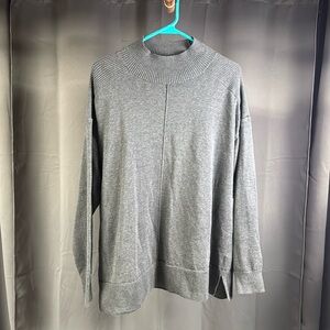Karen Scott Gray Mock Turtleneck Sweater